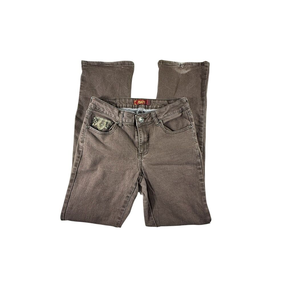 One 5 One Brown Gemstone Pocket Jeans Size 6